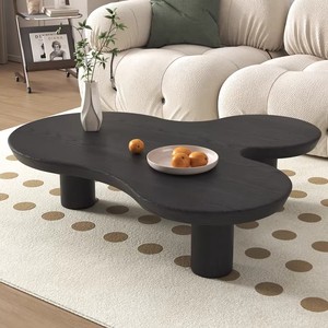 Mesa de Centro de Madera Maciza de Pino Antiguo, Estilo Nórdico Retro, Diseño Multifuncional Silent Wind, Muebles para Sala de Estar - Product Image 4