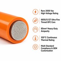 Cable de Alimentación UL10974 3/0AWG de 85 mm² con Aislamiento de PVC, OFC Estañado, 2000V, Alta Tensión, Flexible, para BESS, Soldadura, Inversor, Batería, UPS