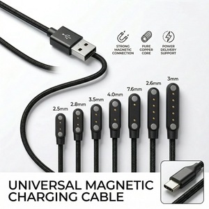 Kabel USB Type C ke Magnetic Pogo Pin Khusus untuk Perangkat Pintar yang Dapat Diisi Ulang. - Product Image 1