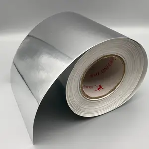 Factory Direct Sales Of Bright Silver Aluminum Foil Paper Self-adhesive Jumbo Rolls Aluminum Foil Sealing And Labeling Material