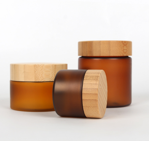 Precio al por mayor 150ml de boca ancha ámbar tapa de bambú tarros de plástico para mascotas - Product Image 2