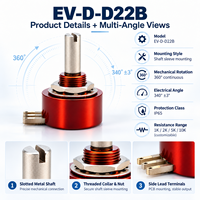 Sensor Perpindahan Sudut EV-D-D22B 340 0.5% IP65 Output Tegangan Analog Pemasangan Bushing Sakae FCP22 Vishay 534 Bourns