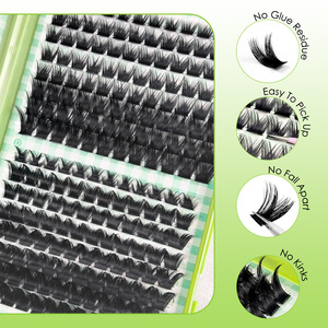 Extensiones de Pestañas en Racimos, Estilo Mixto, 8-18mm, Pestañas Individuales, Pestañas Postizas Esponjosas y Ligeras - Product Image 3