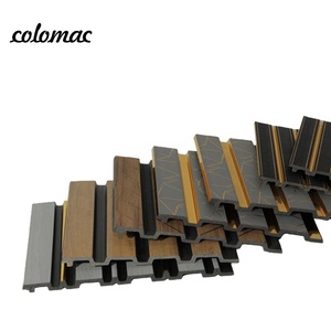 Panneau mural d'hôtel en PS stratifié <span class=keywords><strong>de</strong></span> haute qualité avec un design en grain <span class=keywords><strong>de</strong></span> bois, installation facile et effet 3D pour la décoration intérieure - Product Image 1