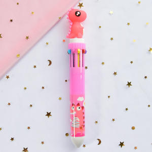 Stylos à bille multi-couleurs, lot de 5 pièces, stylo lisse, dessin animé, mignon, pour l'école et le bureau - Product Image 3