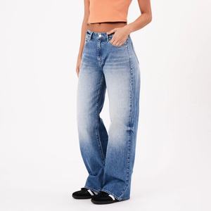 Jeans Rectos de Cintura Alta Cómodos para Mujer, Nueva Moda, Estilo Casual Transpirable de Mezclilla para Verano - Product Image 2