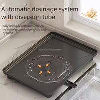 Séchoir à vaisselle pliable à 2 niveaux Support pour vaisselle Support pour vaisselle avec porte-gobelets Support pour évier en métal pour comptoir de cuisine