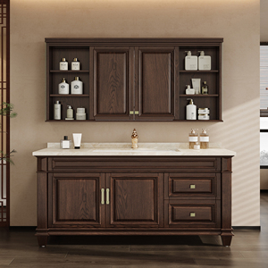 Mobile <span class=keywords><strong>Bagno</strong></span> Moderno 36-92 Pollici Resistente all'Acqua con <span class=keywords><strong>Lavabo</strong></span> Singolo/Doppio, <span class=keywords><strong>Design</strong></span> Autoportante, Specchio LED Intelligente e Armadietto Contenitore - Product Image 2