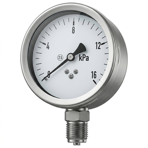 Manómetro Industrial YE100BF de Acero Inoxidable a Prueba de Agua para Sistemas de Aire Comprimido - Product Image 5