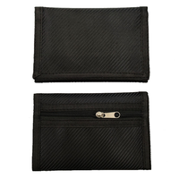 Grosir dompet lipat tiga nilon kasual kustom dengan dekorasi rantai barang promosi murah dari produsen Cina