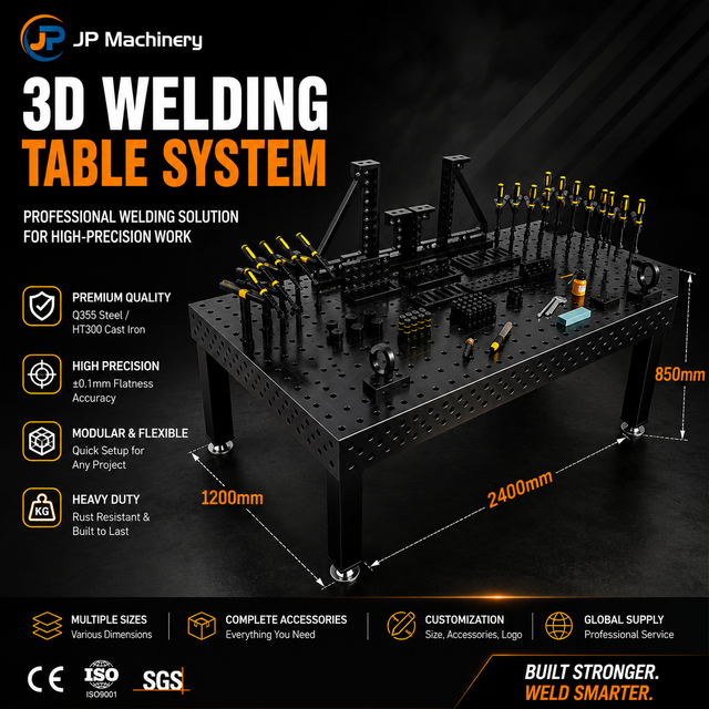 3D Flexible Welding Workstation New Cast Iron Table with 3D Platform Fixture and Jig Design