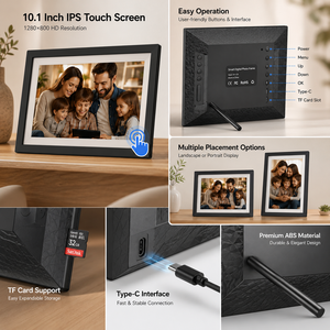 Cornice Digitale WiFi Cloud da 10.1 Pollici con Display IPS HD e Condivisione <span class=keywords><strong>Foto</strong></span> tramite APP - Product Image 4