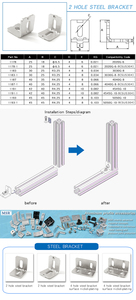 Trung Quốc manufacturerrohs ODM OEM tùy chỉnh 1190 45 gam 45*45 mét thép không gỉ Kệ chân đế cho nhôm hồ sơ 20 25 30 40 <span class=keywords><strong>50</strong></span> - Product Image 4