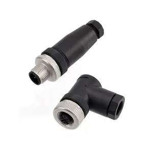 WBO Fix Screw M8 Connectors Field Installable 3 Pins Connector Environment Protection IP67 3/5/6/8 Pin M12 Connectors