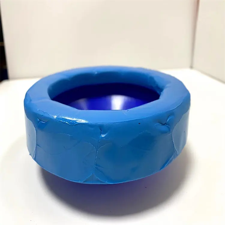 Pronto per la spedizione anello in gomma per wc con colori blu con anelli di tenuta per wc con guarnizione