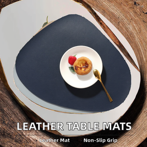 Manteles Individuales de Cuero de Diseño Moderno, Impermeables, Reutilizables, Antideslizantes, Aislantes, Color Personalizado, 2mm de Grosor, Precio de Fábrica - Product Image 3