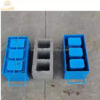 Moules à blocs de béton en ciment de petite taille faciles à utiliser, vente en gros de machines à fabriquer des blocs creux pour mur de soutènement