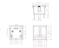 Prise murale universelle pour fabricant, prise électrique universelle BX-801, multiprise à 3 broches