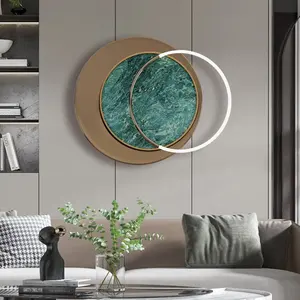 Hochwertige moderne geometrische 3D-Kreise Abstrakte überlappende runde Wand dekoration Metall hängende Kunst