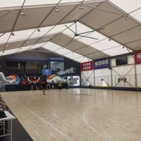 Tentes de sport en aluminium à toit polygonal incurvé en forme de pêche, pour terrain de basket-ball, tennis, football, gymnase, équitation, arène, chapiteau