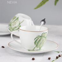 Tasse et soucoupe en céramique à café et thé en porcelaine 220cc, motif imprimé graphique par Sublimation, tasse à café glacée avec soucoupe