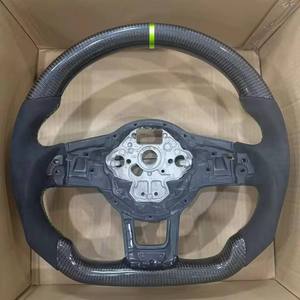 Volant en cuir suédé en fibre de carbone pour VW <span class=keywords><strong>Golf</strong></span> MK7 7.5 GTI GTD <span class=keywords><strong>GTE</strong></span> R 2013-2020 Polo GTI pour Tiguan pour Passat DSG - Product Image 2