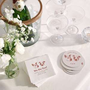 Serviettes de cocktail personnalisées en papier 3 plis avec logo imprimé pour fêtes, dîners, bars, mariages et événements sur le thème du chien - Product Image 6
