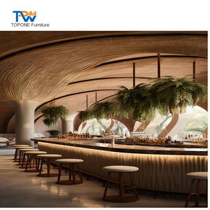 कैफेटेरिया आधुनिक क्वार्ट्ज पत्थर फैंसी फास्ट फूड कैफे और रेस्तरां बार उपकरण काउंटर फर्नीचर डिजाइन - Product Image 6