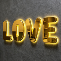 Letrero de Logotipo para Vestíbulo de Oficina de Calidad Premium, Letrero Corporativo de Recepción con Retroiluminación LED Acrílica 3D Personalizado