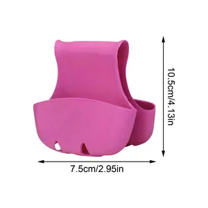 Organisateur de cuisine créatif double pour évier, style selle, support de rangement pour éponge, panier de drainage suspendu pour outils d'évier - Product Image 6