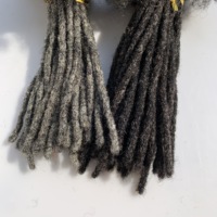 Extensions de cheveux humains brésiliens Remy à double trame, dreadlocks souples faites à la main, ondulations afro, très demandées