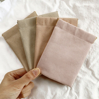 Pochette à bijoux en microfibre personnalisée avec logo, recyclable, en velours de luxe, avec rabat, pour petits colliers, boucles d'oreilles, bagues - Or