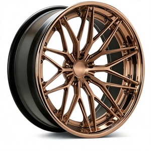 Jantes en alliage forgées sur mesure 18-21 pouces 5x112, concaves profondes, noir brillant, pour <span class=keywords><strong>Audi</strong></span> Q7 Q8 <span class=keywords><strong>SQ5</strong></span> RSQ8 A4 A6 RS4, SUV haut de gamme modifiés - Product Image 4