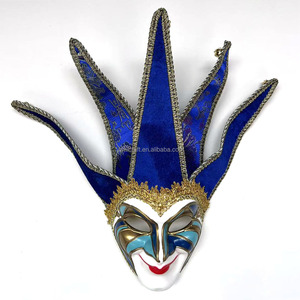 HLC Masques <span class=keywords><strong>de</strong></span> fête Joker vénitien Décoration murale Mascarade <span class=keywords><strong>Masque</strong></span> Mardi Gras <span class=keywords><strong>Bleu</strong></span> Or <span class=keywords><strong>Venise</strong></span> Carnaval <span class=keywords><strong>Masque</strong></span> complet Fabricant - Product Image 1