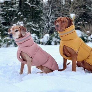 Vêtements pour chiens automne et hiver épaissi chaud imperméable coupe-vent manteau à deux jambes gilet pour animaux de compagnie manteau rembourré en coton en gros - Product Image 2