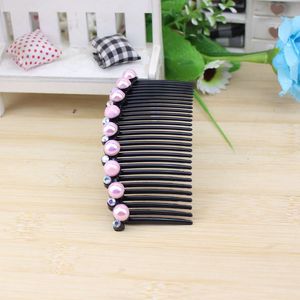 Peines para el cabello con perlas de diamantes de imitación de resina plástica para mujer, accesorios para el cabello, pinzas laterales, tocados, verano 2021, origen Yiwu - Product Image 3