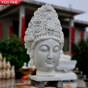 Jardim exterior vida tamanho pedra mármore Buda cabeça estátua - Product Image 4