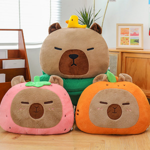 <b>Soft</b> Capybara <b>Stuffed</b> Animal Plush Pillow Blanket Sofa Chair Decor Seat Cushion Comforter Cute <b>Toy</b> Valentine's Day Gift - Product Image 1