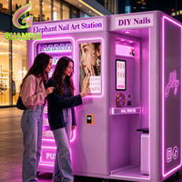 Station de vente automatique de produits de beauté, kiosque de vente de produits de beauté avec impression 3D HD intégrée pour la création de nail art DIY
