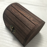 Antike hölzerne Schatzkiste Party Favor Box Kinder Piraten Schatzkiste Holz Aufbewahrung koffer Truhen mit Schloss und Schlüssel als Geschenk