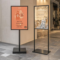 Rak Display Poster Lantai Vertikal, Penyangga Papan KT Lepas Pasang, Kit Subrak, Stand Signage & Bingkai Papan Pengumuman