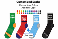 Chaussettes en coton mélangé tricotées sur mesure pour l'automne avec un design côtelé, respirantes et à séchage rapide