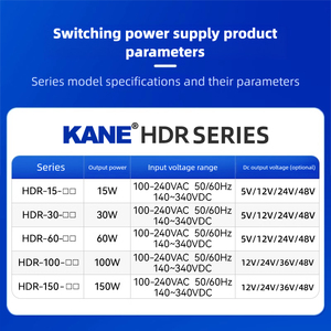 KANE <span class=keywords><strong>DIN</strong></span> <span class=keywords><strong>Rail</strong></span> alimentation à découpage HDR-15-24 HDR-15-12 HDR-15-5 110V <span class=keywords><strong>220V</strong></span> AC/<span class=keywords><strong>DC</strong></span> <span class=keywords><strong>12V</strong></span> 24V <span class=keywords><strong>transformateur</strong></span> industriel Ultra-mince SMPS - Product Image 2