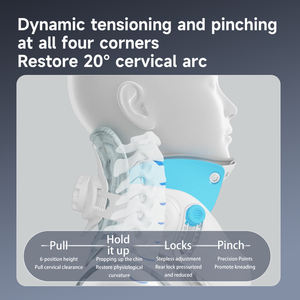 Perangkat traksi serviks leher tiup, penyangga bantal kerah leher dengan pemanasan Graphene - Product Image 6