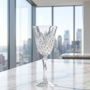 Premium Vintage Cut Glass <b>Goblet</b> for <b>Wine</b> Tasting Reusable Wedding Glassware-Wholesale for Bar & Restaurant Use - Product Image 1