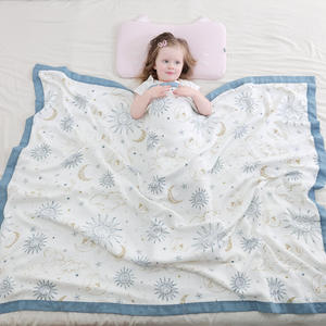 <strong>Children's</strong> Adult Bamboo Cotton 4-layer 6-layer Thin Air-conditioned Room <strong>Quilt</strong> 150x200cm Kindergarten Use - Product Image 1