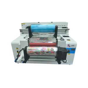 Impresora UV DTF conjunto completo de película AB, impresora automática de barniz de cama plana A3 UV para funda de teléfono, pegatina de metal y vidrio