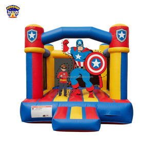 キッドホップPVCレッドブルーハンマースーパーマンテーマインフレータブルバウンサー子供用屋外/屋内バウンシーキャッスル裏庭エンターテインメント - Product Image 6