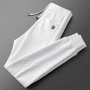 <span class=keywords><strong>Pantaloni</strong></span> Sportivi da Uomo Leggeri, Lussuosi, in Jacquard, Casual, alla Moda, <span class=keywords><strong>Slim</strong></span>-fit, a Vita Alta, Traspiranti, in Poliestere Lavorato a Maglia - Product Image 2