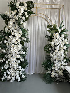 IFG Boda Decoraciones tropicales Floristería blanca y arco de hojas verdes Arreglo floral - Product Image 2